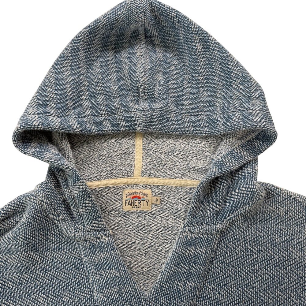 Faherty Whitewater Hoodie French Terry Sweatshirt In Whitewater Size Large View 4